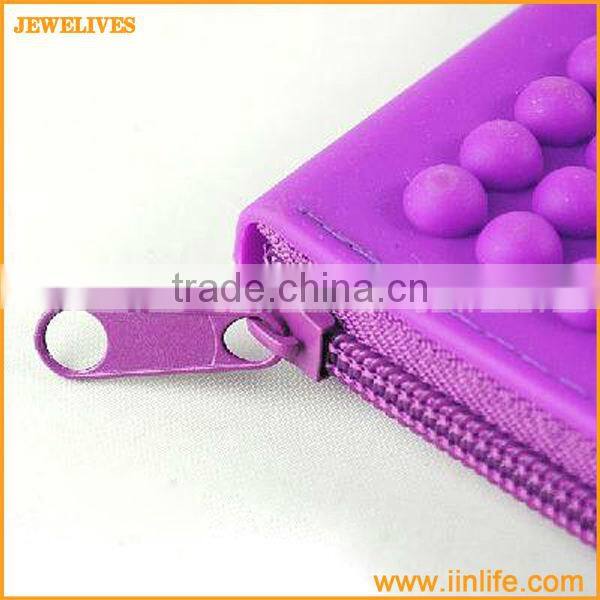 Rubber Silicone Pouch Purse Wallet Glasses Cellphone Cosmetic Coin Bag Case