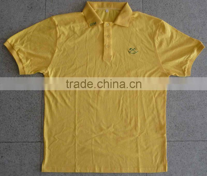 Men's 100% cotton Polo T-shirt with embroidery