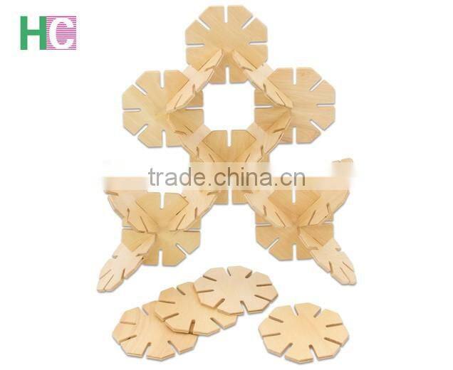 Natural Wood Toy Kids Educational 3D Wooden Puzzle Pieces