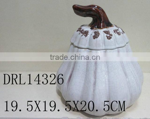 ceramic pumpkin with cover can open festival holloween decorations