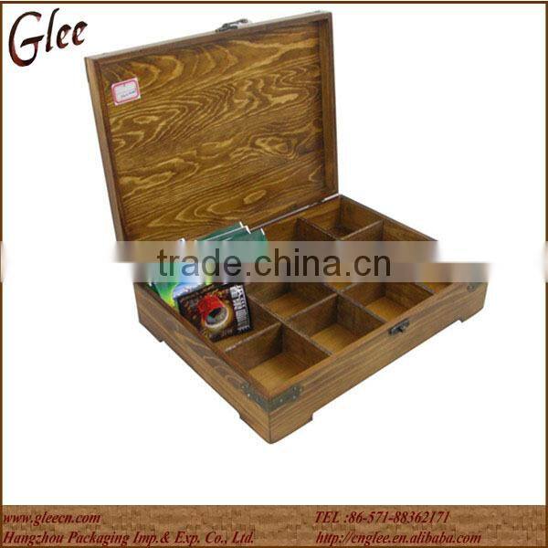 Antique empty wooden coffee box Gift boxes