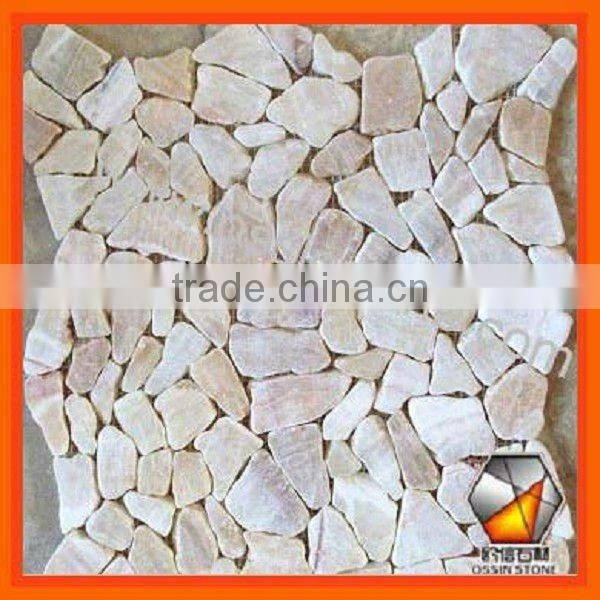 Ice Crackle Green Color Marble Mosaic