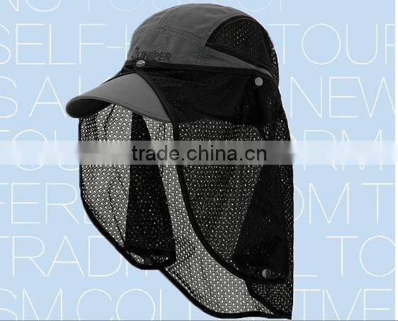White gauze male mosquitoes in summer bees neck guard covered face fishing hat man sun hat covered face outdoor sun hat