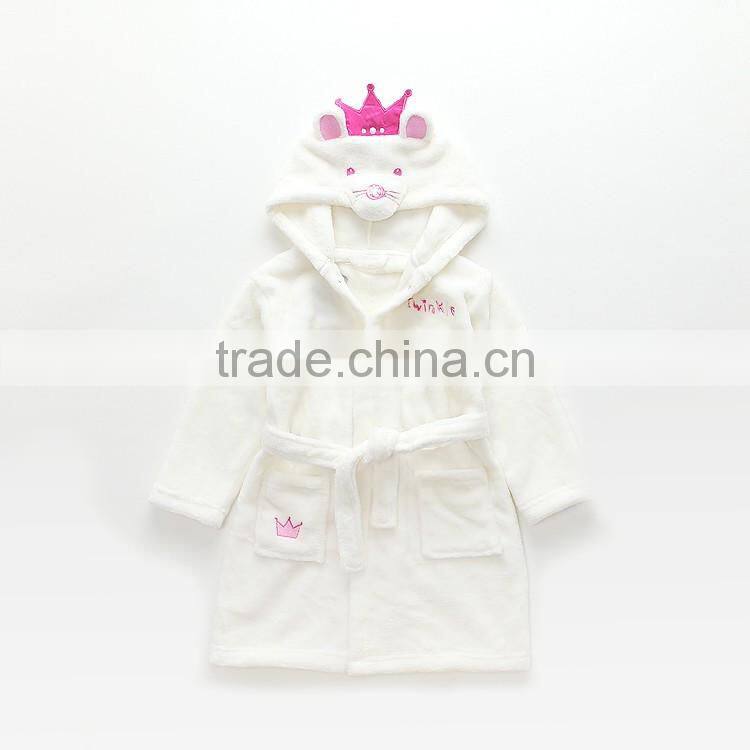 100% polyester animal shape kids hooded bath robe,kids bathrobe, children bathrobe