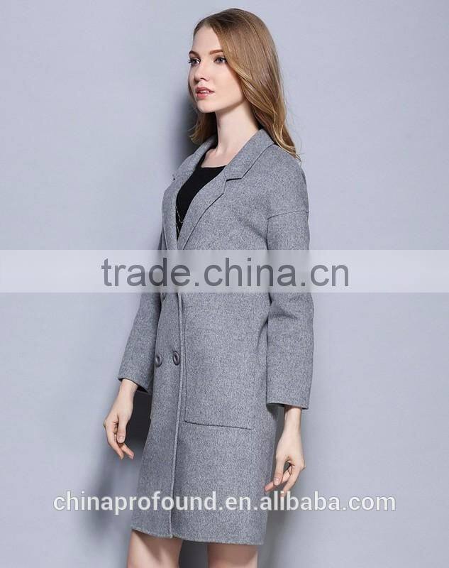 Winter Season Women Long Wool Coat