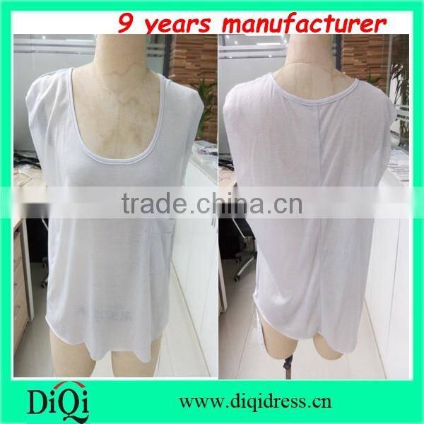 women light grey beach wear t shirt with left pocket women clothing