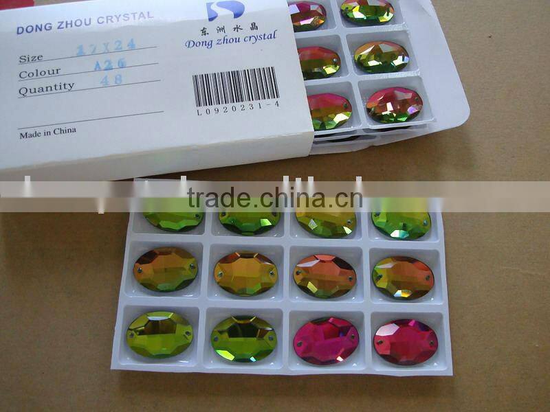 crystal beads square shaped point back for garment