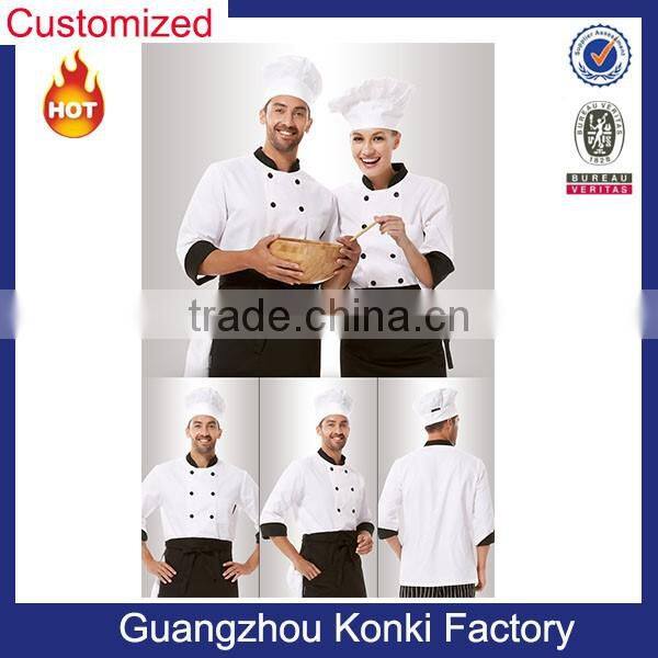 Fashion design custom working uniform, hotel and restaurant waiter uniform