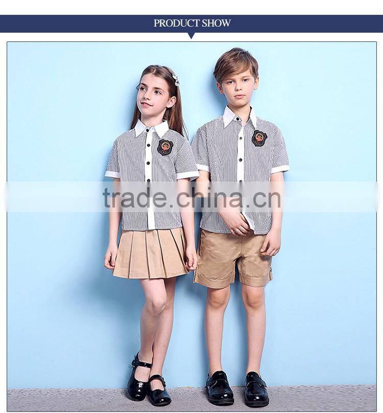 Wholesale Classic Design School Shirt And Khaki Skirt And Short Pants