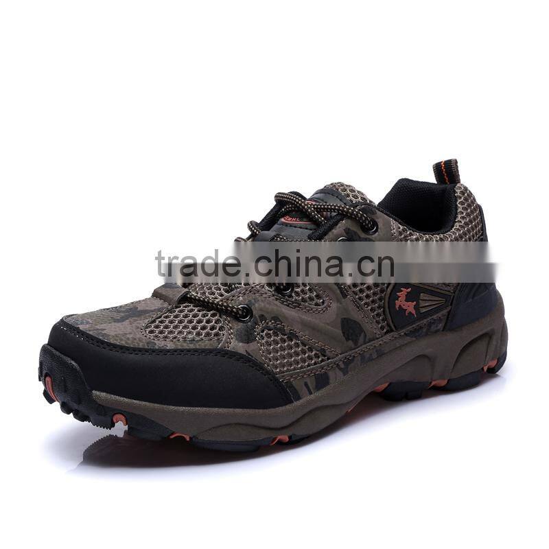 2015 spring hiking shoes popular fashion for male, men camouflage outdoor shoes sneakers climbing boots