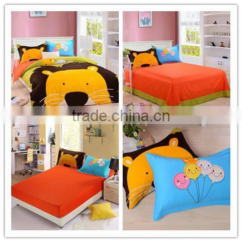 2015 new design 100%cotton kids cartoon bedding set from china manufacture