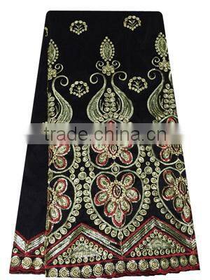 2017 Hot Wedding Dress Lace Indian Raw Silk George Lace Fabric GP0060