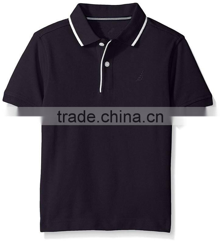 Plain cotton custom polo shirt for kids with no design