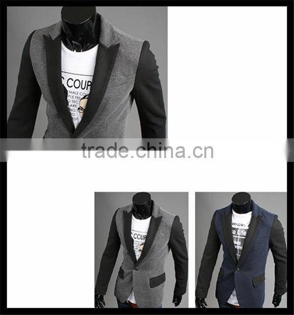 fashion korea style spring casual one button slim tuxedo blazer