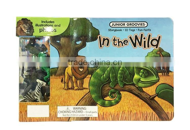 children carton book EVA book with plastic toys customizable education book