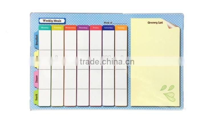 Children magic writing board cleanable stick free weekly planner board with marking pen