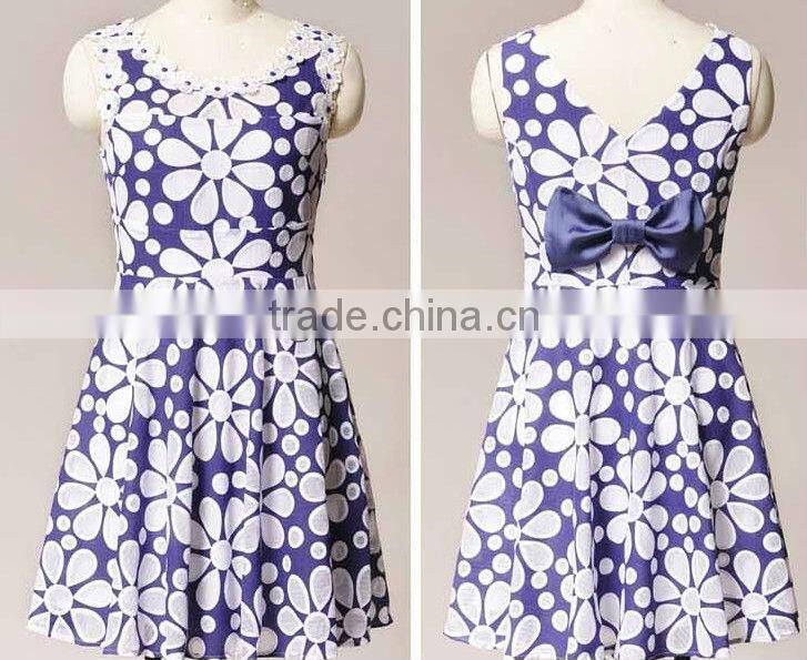 Nice Flower Printing Prom Skirt Summer Dresses