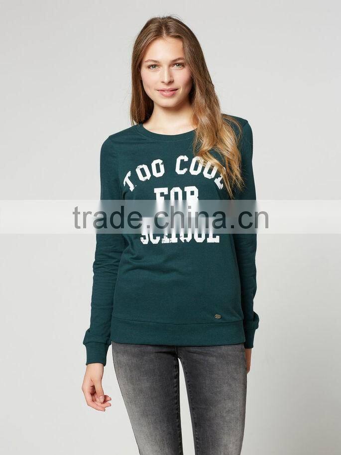 2016 Wensfashion costume women leather cool tee shirts and long sleeved cheap sweatshirts for women