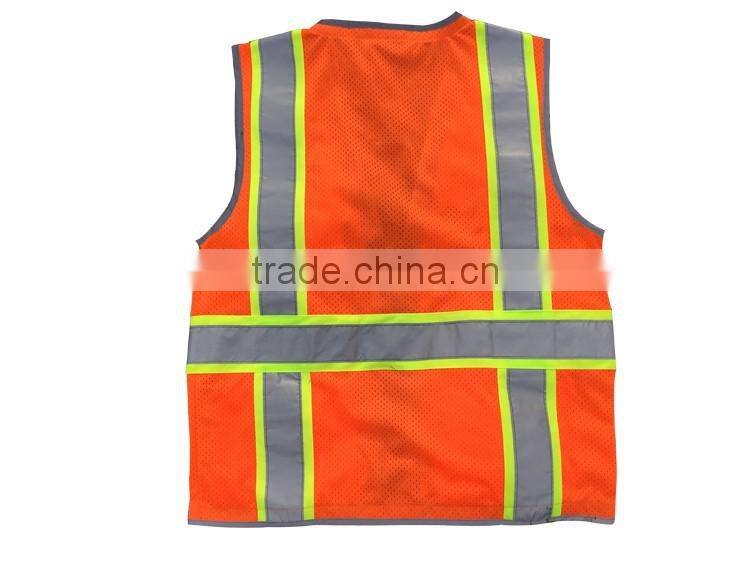 100% polyester safety hi vis sale mesh workwear reflective solid vests