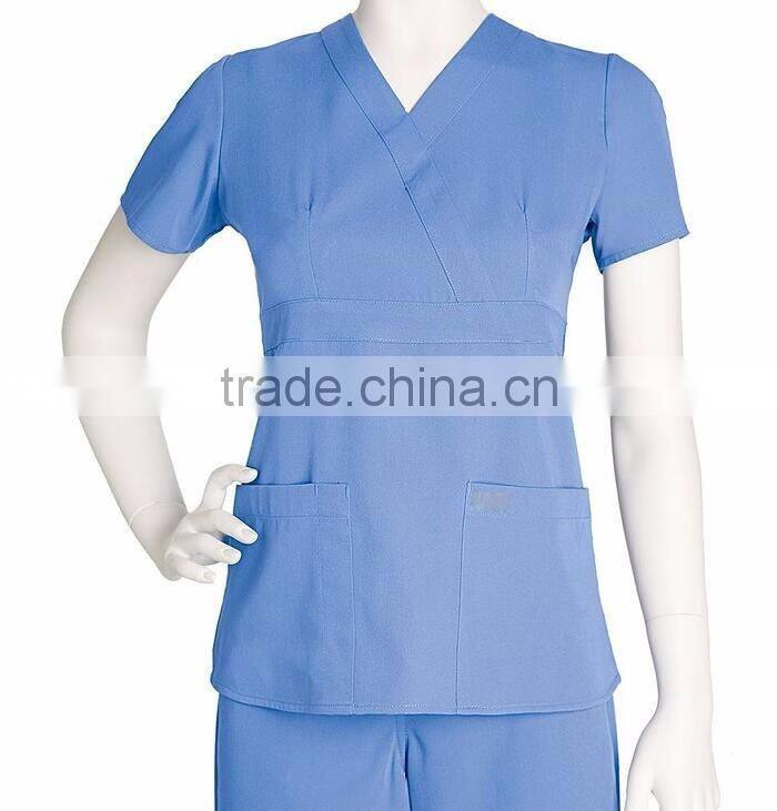 Many color available custom designer medical scrubs nurse dress for women