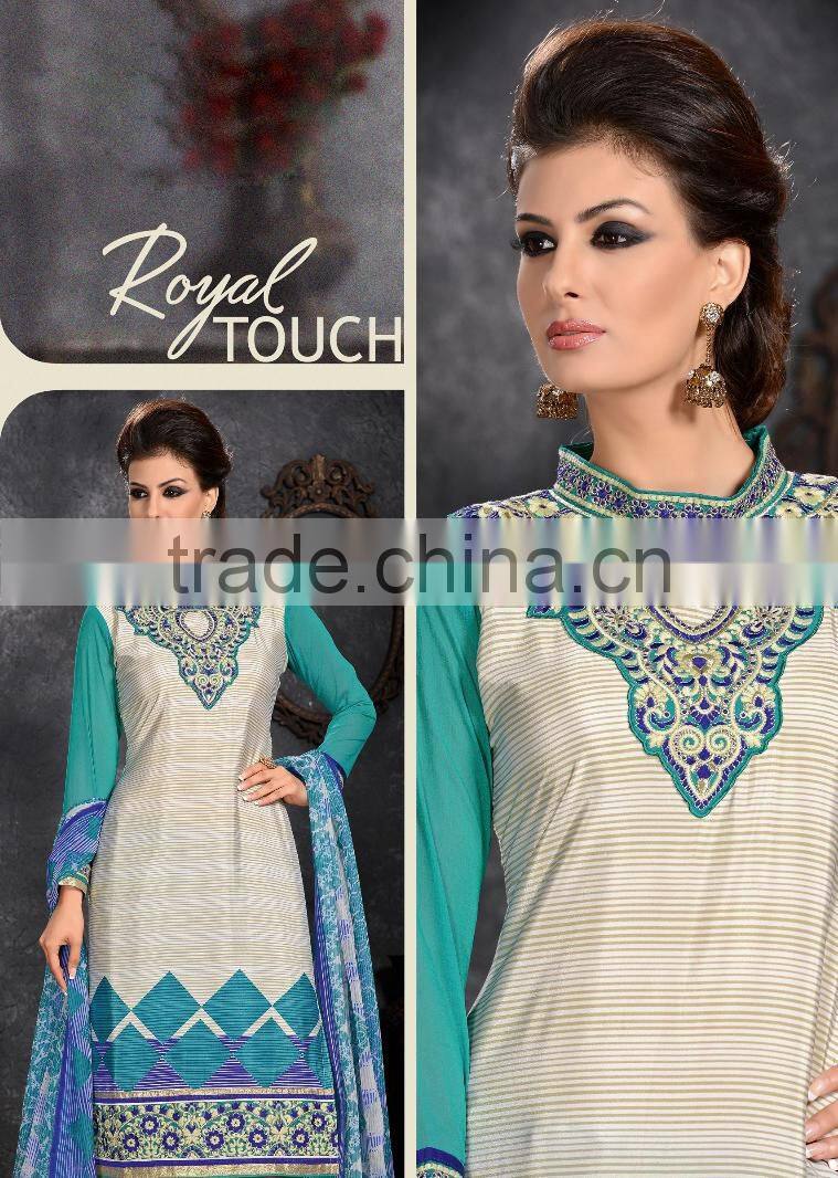 Glamour Beauty Designer Semi Stitch Salwar Kameez Collections