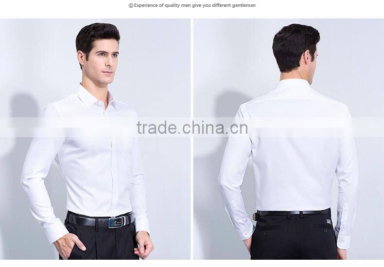 Classic italian bamboo solid color business formal men's shirt with good offer