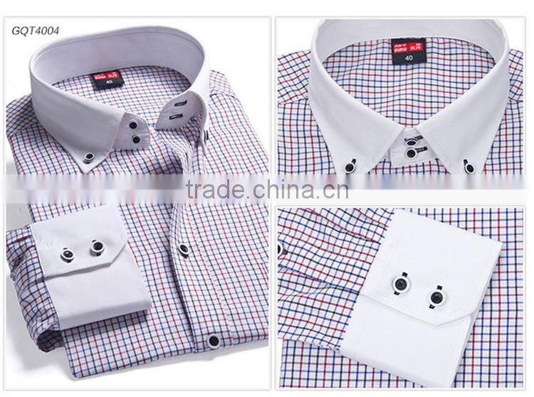 Latest shirt designs for men 2015 long sleeve stripe casual business man shirt