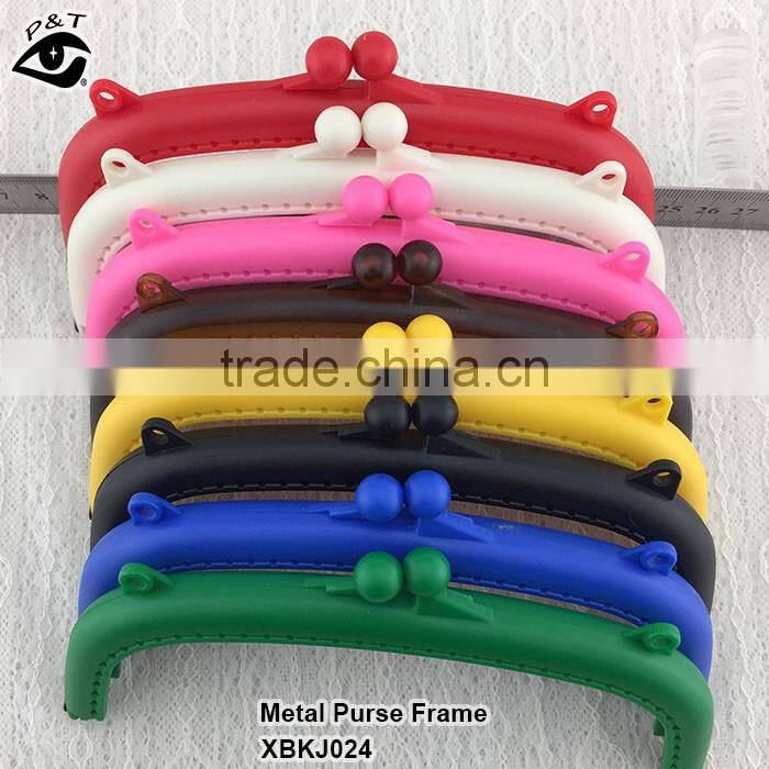 15.5cm round neon jelly color plastic purse frame neon colors frames