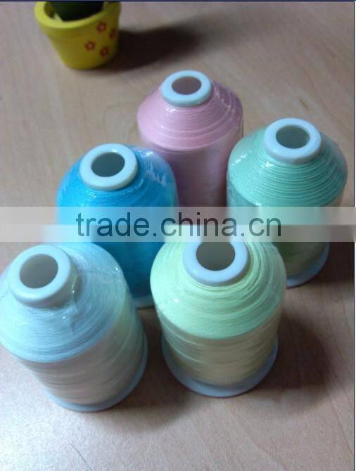 Hot New Glow in the dark thread luminous embroidery thread 1000m *50 PCS, 5 popular colors , Free Shipping