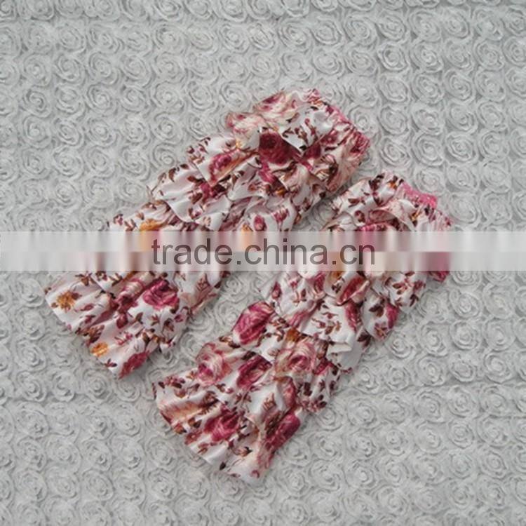 Printing purple ice cream leggings knee high knitted cotton leg warmers wholesale baby socks