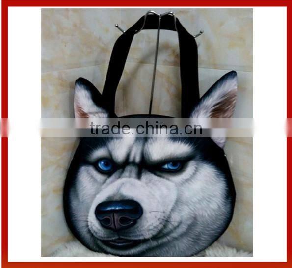 Wholesale 3D Animal Cat Face Chain Shoulder Bag,Stylish Lady Girl Animal Head Cute Cat School Bag