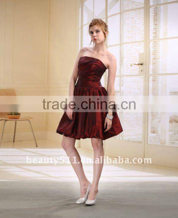 Astergarden Taffeta Knee Length Whole Sale Short Bridesmaid Dress D0007