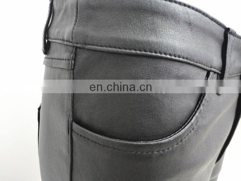 wholesale stretch leather leggings stretch pants genuine leather pants for women
