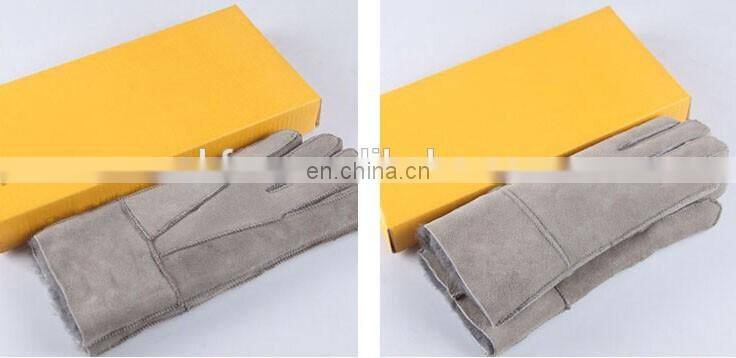 Factory wholesale 100% real sheepskin fur gloves