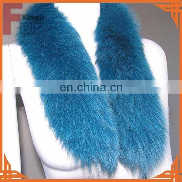 dyed fox fur strips fox trim