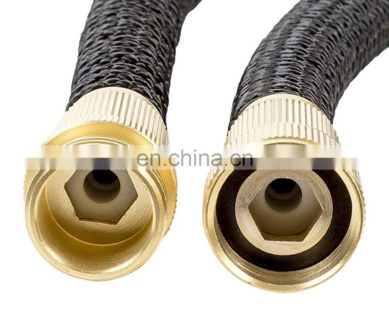 USA Amazon Double Layer Latex Core Solid Brass Fitting Expanding Garden Hose