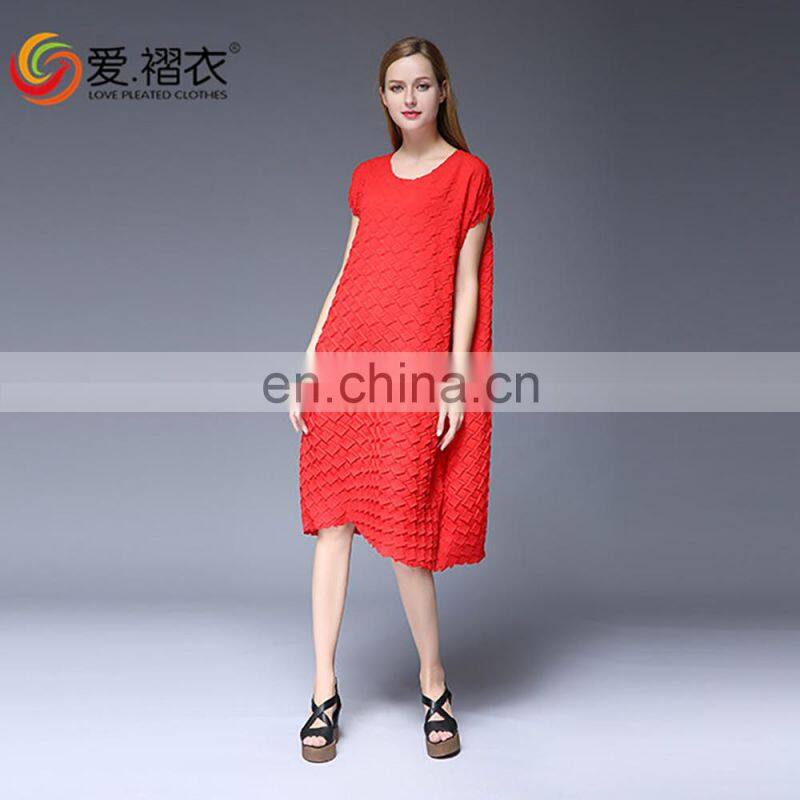 2016 Hot Summer single dress Women Elegant O neck fashion dress with sheer hem design
