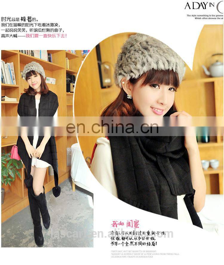 100% acrylic women scarf plaids big long shawl pure color black