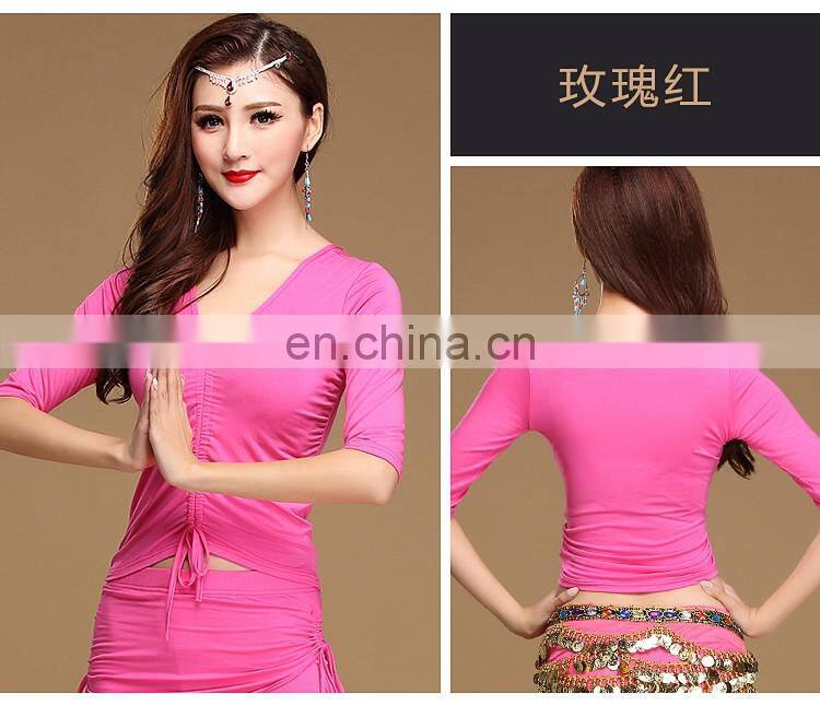 S-3100 Practice modal half long sleeve belly dance top wear