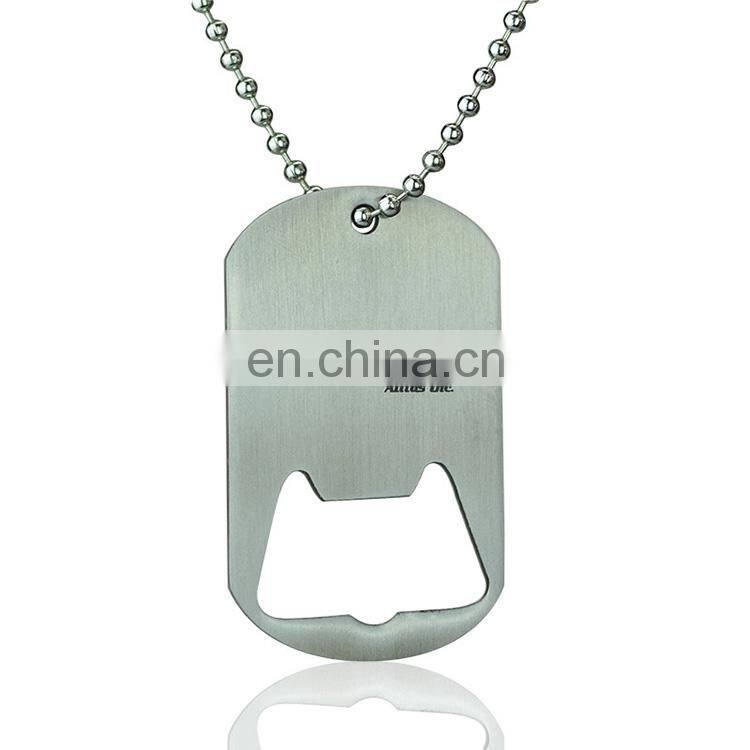 Made In China Factory Free Samples Metal Bottle Opener Dog Tags