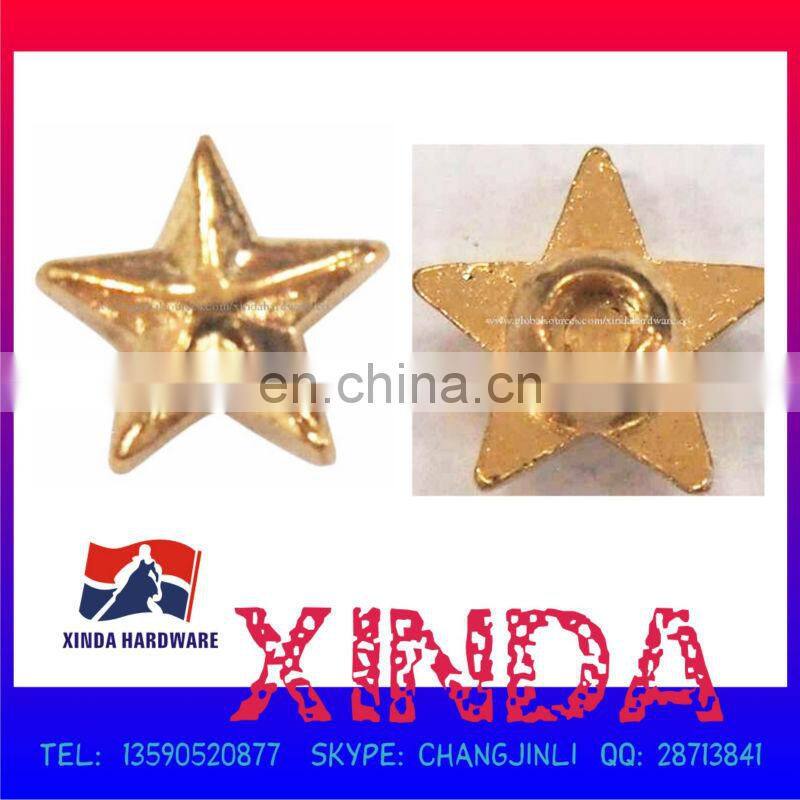 11mm Decorative Star Rivet, Plating Finish, High-quality, Reasonable Price, OEM/ODM Orders Welcomed