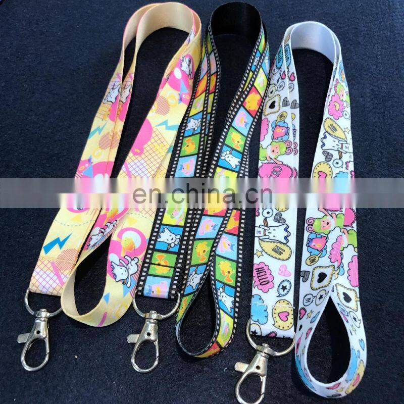 custom logo fashion colorful cheap screen printing neck polyeater lanyards