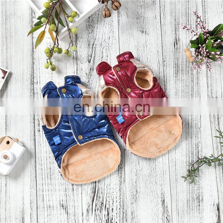 New hot stamping splicing jacket thick warm dog coats pet clothes luxury