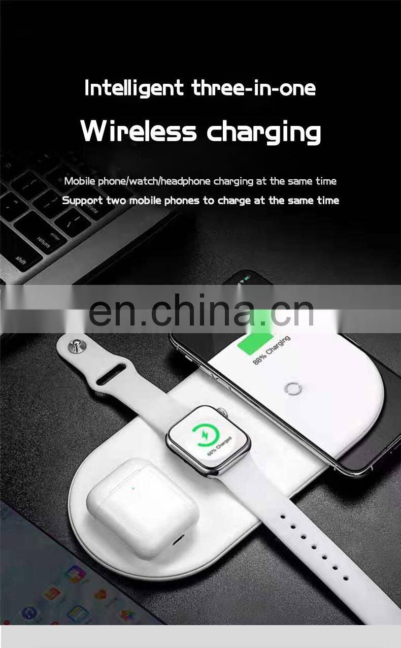 Qi Wireless Charger Car Universal Fast Sucker Watch Mobile Phone Headset 3 In 1 Custom Original Desktop Wireless Charger