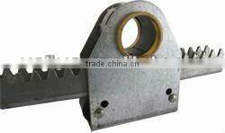 Greenhouse steel rack and pinion for ventilation and shading