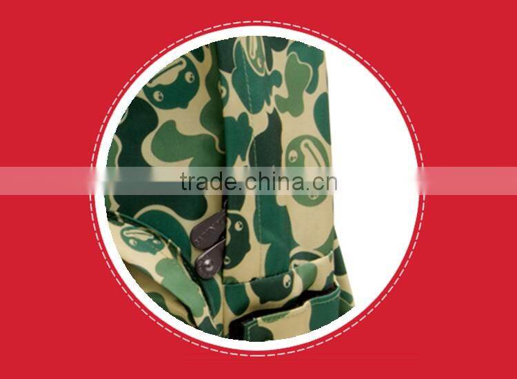 B.Duck design camouflage color nylon sports backpack bags