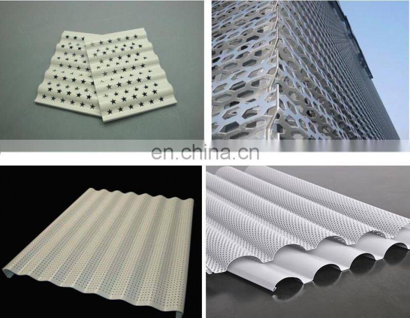 Corrugated Wood Wall Cldding Aluminium Spider Facades Perforated Metal Panel