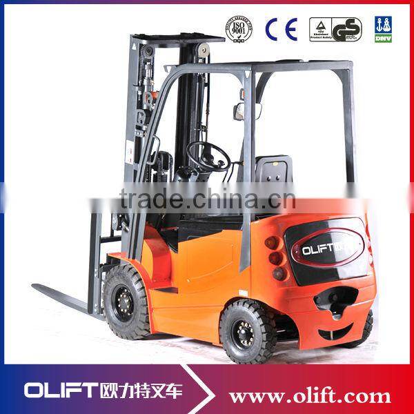 AC Motor mini four wheels electric forklift truck 2.5tons 6m