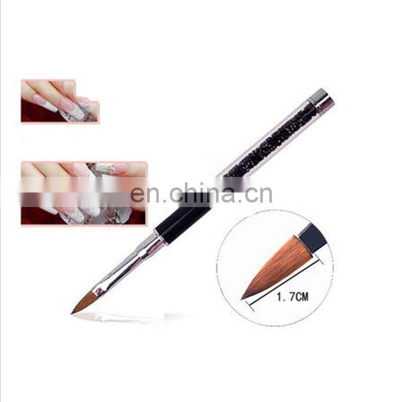 Nail Art Brush Pen Rhinestone Crystal Metal Acrylic Carving Gel Polish Decoration Painting Drawing Salon Liner Fin Tool Manicure