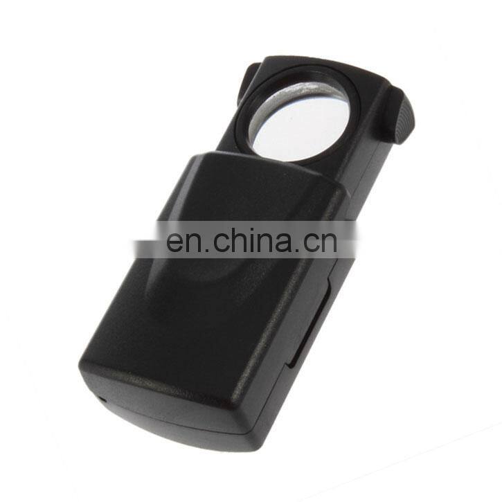 30x 21mm Jewelry Microscope Diamond Loupe Pull Type Magnifier LED Light, led magnifier lamp